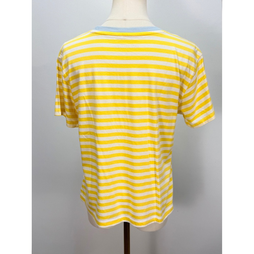 Free Assembly Striped T-Shirt Bundle Yellow Ringer Tee & Green V-Neck Terry Top - Picture 4 of 16